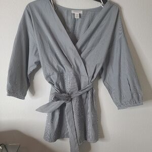 ☀️Black and Grey Motherhood Maternity Blouse